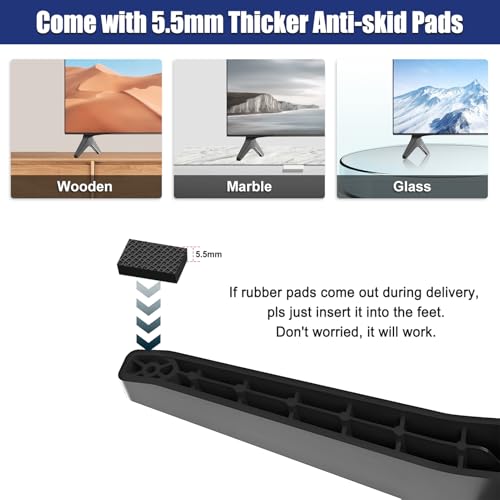 Image of TV Stand for LG TV Replacement Base Legs for 49 50 55 Inch LG TV 55UK6500 55UJ6540 55UM7300 55UN6900 55LJ5500UA 49UJ6300 49UK6300 49UM7300 49UN6900 50UK6300 50UK6500 50UM7300 50UN6900 with Screws