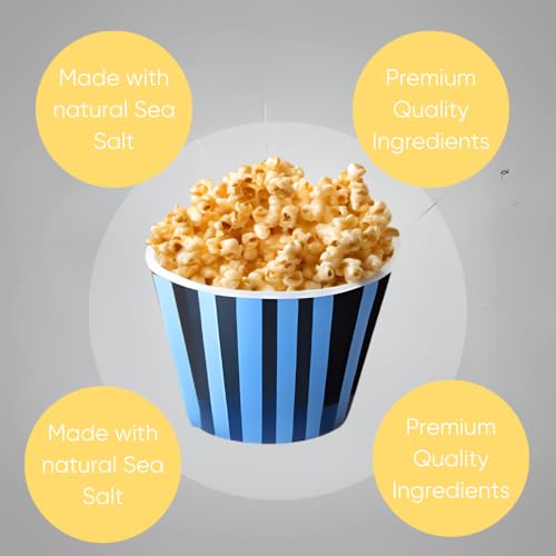 Image of Sea Salt Caramel Gourmet Popcorn, Ready-to-Eat, Non-GMO, 130g Tin | Handcrafted Sweet & Salty, Ready-to-Eat Mushroom, Caramel Snack,