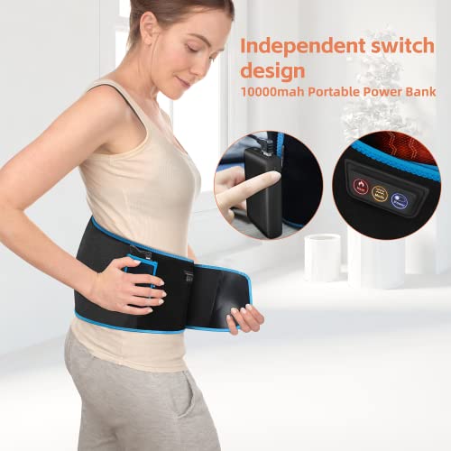 Shine Well Red Light Therapy Belt, Back Massage Belt, Battery Powered With 3 Vibration Modes 3 Heating Levels Red Light Therapy Device For Back Pain Relief, Inflammation, Elbow And Muscle Pain #TOP3