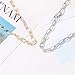 Spiritrain Gold Plated Chain Choker Necklace for Women Dainty Simple Paperclip Link Hollow Oval Geometric Lightweight Necklace for Minimalist Birthday Party Holiday Fashion Jewelry Gifts (Gold)
