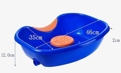 Hair Washing Basin For Bedridden,Shampoo Basin For Bedside,Shampoo Bowl,Hair Washing Sink Made For Handicapped, Bedridden, Kids,Hair Cuts And Coloring-46X35Cm (Blue) #TOP4
