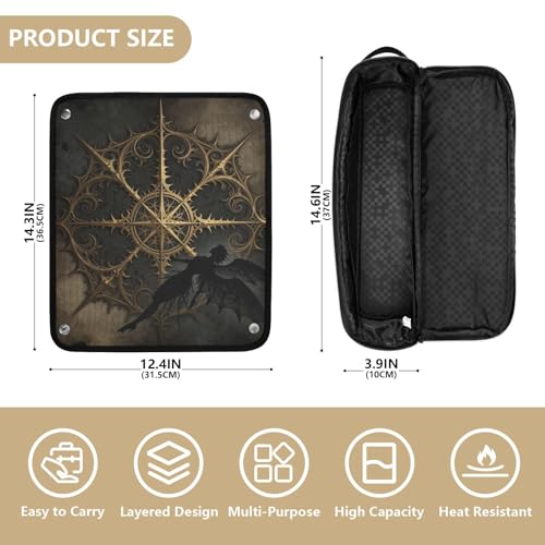 Bolsa de viaje para herramientas de cabello para mujeres con almohadilla resistente al calor portátil para planchas, rizadores y secadores miniatura 4