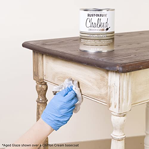 Image of Rust-Oleum 315881 Chalked Decorative Glaze, Semi-Transparent Aged, 30 fl. oz. Packaging May Vary