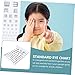 PLAFOPE Boy Girl Eye Chart Visual Testing Chart for Home School Test with Red and Measures Visual Acuity