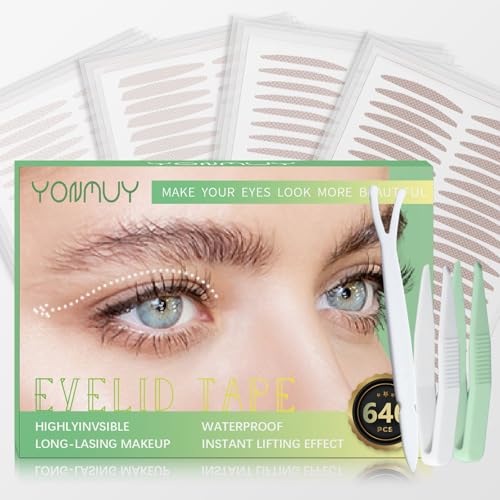Double Eyelid Tape,Eyelid Lifter Strips,Eyelid Tape for Hooded Eyes Invisible,Hooded, Droopy Lids,Eyelid Tape,Invisible Eyelid Tape for Hooded Eyes,Invisible Eyelid Tape (640