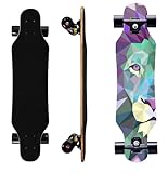 31 Inch Small Longboard Carving Cruising Skateboard for Kids...