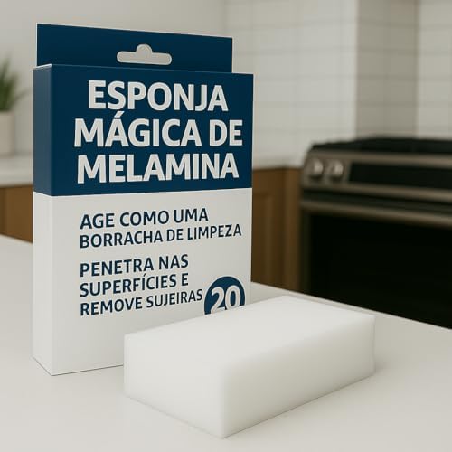 Kit 20 Esponjas Mágicas Melamina Limpeza Multiuso (20)