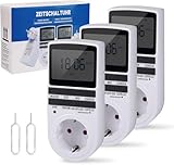 Nach Maß Deutsche Ausführung Zeitschaltuhr Steckdose - 3 PCS| Elektrische Zeitschaltuhr Digital...