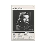 Drake Poster Scorpion Album Music Canvas Art Poster And Wall Art Modern Family Bedroom Office Dorm Decor Gift 12x18inch(30x45cm)