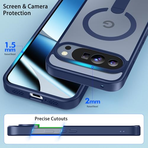 Norllben Magnetic for Google Pixel 10 Pro XL Case with Invisible Kickstand, Compatible with MagSafe or Pixel Snap, Military-Grade Drop Protection, Slim Translucent Matte Phone Cover, Blue by Norllben - Used condition - Image 5