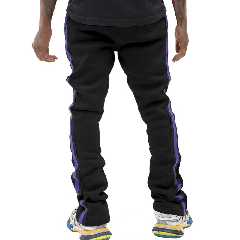 Hip Hop Style High Street Pants for Men Drawstring Stacked Pants with Pockets Casual Slim Fit Stretch Trendy Trousers3