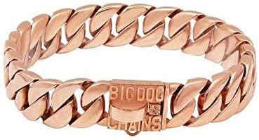 Dog chain collar rose gold Outlet