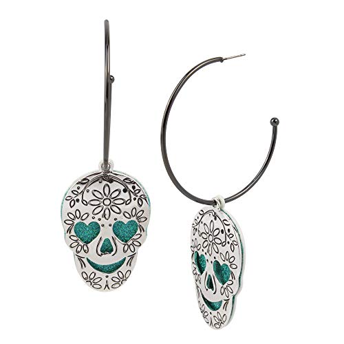 Preisvergleich Produktbild Kreolen mit Totenkopf-Anhänger