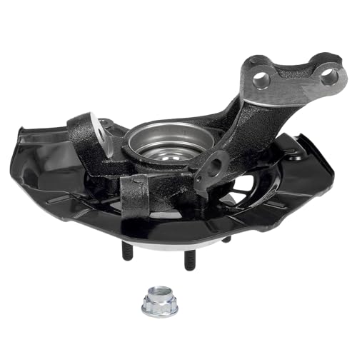 Image of Detroit Axle - 4pc Steering Knuckles Kit for 07-11 Toyota Camry, 07-12 Lexus ES350, 2 Front Steering Knuckles & Wheel Bearing Hubs 2 Rear Wheel Bearing Hubs 2007 2008 2009 2010 2011 Replacement