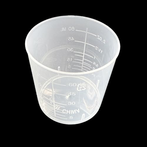20 vasos plásticos medidores 60 ml transparentes miniatura 6