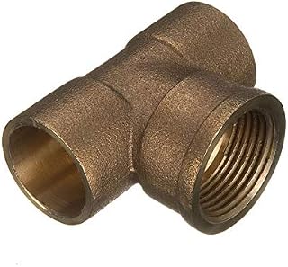 15mm x 15mm x 1/2" Threaded Centre Tees - End Feed - Bag of 5