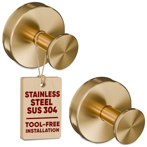 El Mejor Listado de Ganchos infantiles para toallas de baño los más recomendados. 45 2 Uds Oro Colgador de Toallas Para Baño — Ganchos Para Toallas de Baño con Ventosa Resistente, Colgador de Toallas Removibles Para Albornoz — Colgadores de Pared Hasta 5 kg...