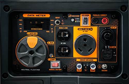 WEN 56400iX 4000-Watt Inverter Generator with Fuel Shut-Off and CO Shutdown Sensor, Black - Image 5