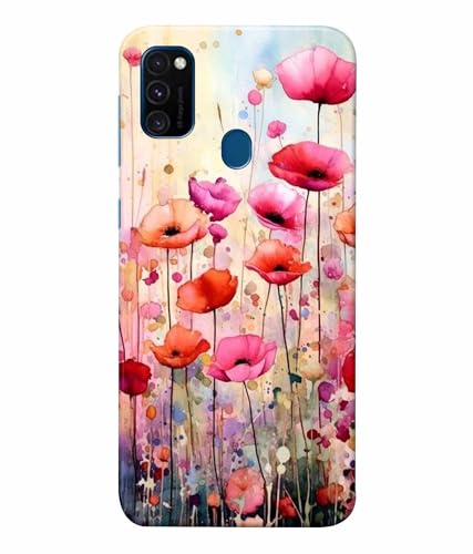 Image of Printed Hard Back Case Cover & Compatible for Samsung Galaxy M21 / Samsung Galaxy M30S | Vintage Flower Art (Multicolor) - D1183