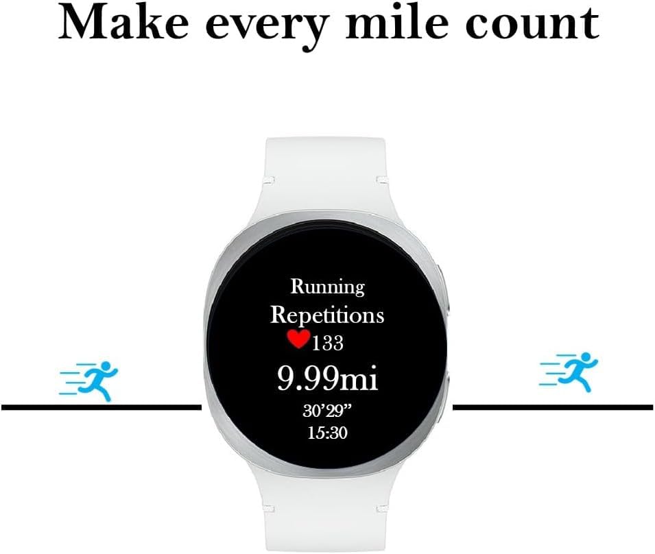 Image of Samsung Galaxy Watch 8 (2025) Bluetooth Smartwatch, Intl Version - Fitness & Sleep Tracking,Heart Rate Monitor, Android Compatible (Not for iOS) - with Extra Hybrid Band (Silver, 44mm)