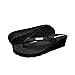 HUMMOO LTD Women’s Metal Decoration Platform High Wedge Flip Flops Ladies Soft Cushion Summer Thong Sandals (Black/US5/EU36)