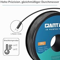 GIANTARM grau TPU Filament 1,75 mm für Flexible 3D-Drucker 1kg – Ansicht 2