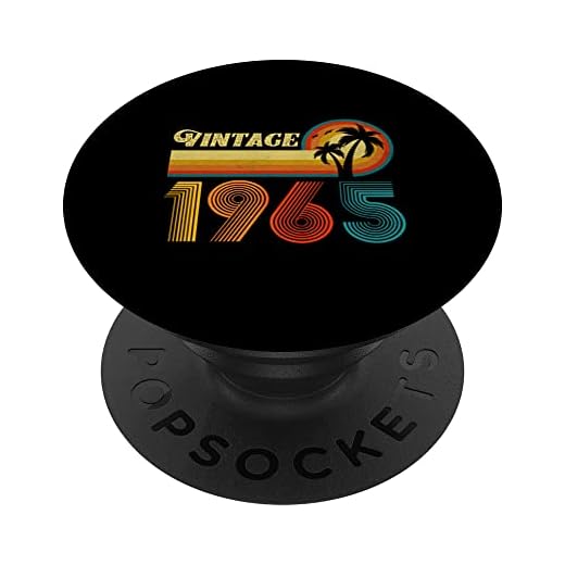 58 años de edad, regalo de cumpleaños 58 hombres y mujeres, retro, vintage, 1965 PopSockets PopGrip Intercambiable
