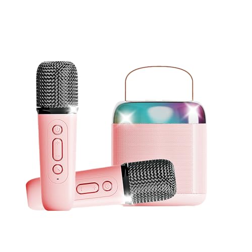 Jouets de karaoké pour enfants et adultes avec 2 microphones, machine de karaoké portable avec lumières LED et effets sonores variables, 3 à 18 ans, enfants, garçons, filles, fête d'anniversaire de