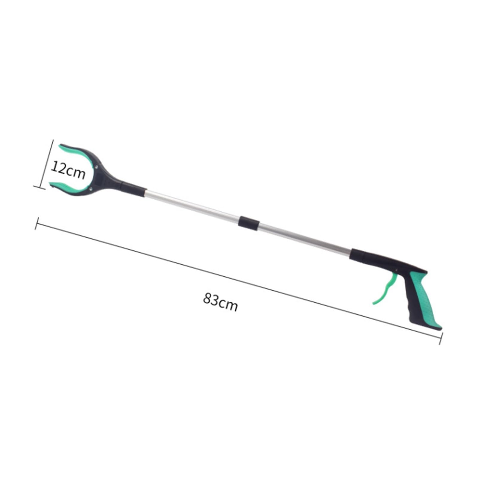 pinza de alcance, Herramienta de agarre y alcance, larga plegable, con fuerte, punta magnética, recogedor basura, ayuda for alcanzar(Gr眉n)