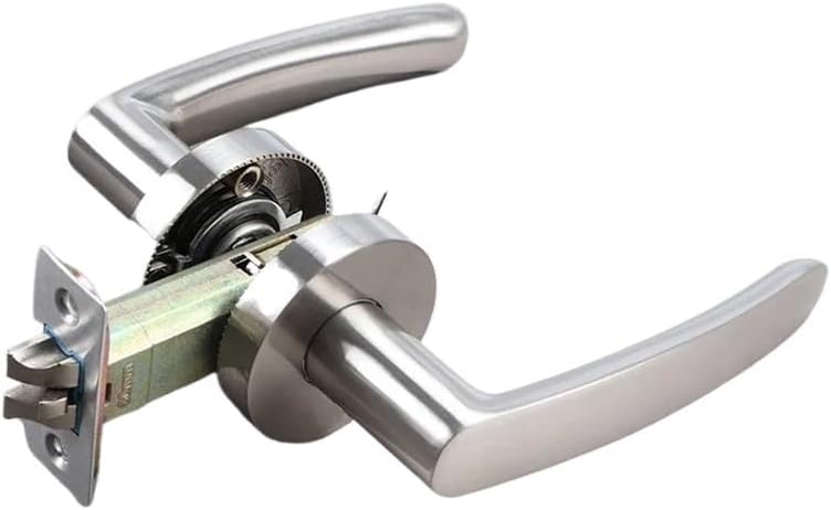 Door Handle Cylinder Lock Zinc Alloy Bedroom Room Bathroom Hardware 1Pcs