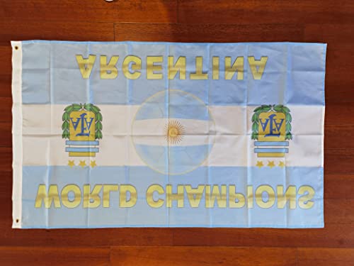Argentina 2022 Champions World Cup Soccer Football Sports Decorations Outdoor Flag Banner Garden Decor 5X3Ft #TOP1