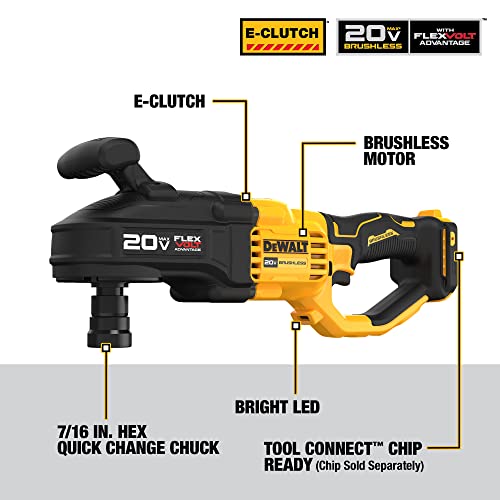 Dewalt 20V Max* Brushless Cordless 7/16 In. Compact Quick Change Stud And Joist Drill With Flexvolt Advantage™ (Tool Only) (Dcd445B) #TOP1