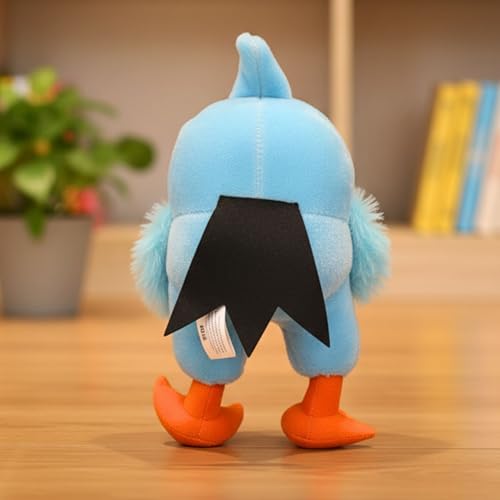 Image of Tickles Standing Angry Bird Cartoon Character Soft Stuffed Plush Toy for Kids Birthday Gifts (Color: Blue Size: 30 cm)