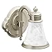 Moen YB9861BN Waterhill 1-Light Dual-Mount Bath Bathroom Vanity Light Fixture with Frosted Glass, Brushed Nickel