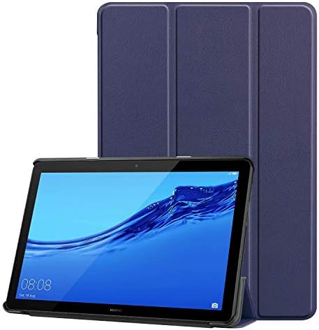 xindayi Huawei MediaPad T5 10 Case - Ultra Slim Tri-Fold Leather Smart-Shell Stand Cover for Huawei MediaPad T5 10.0 Inch (Blue)