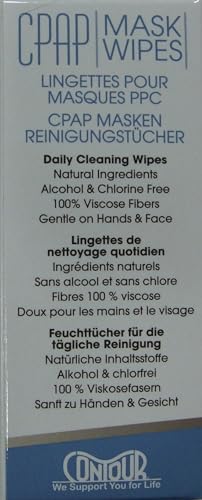 CPAP-Reiniger Contour Masken-Reinigungstücher, 72 Stück