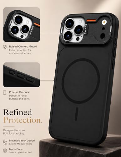 Image of Compatible for iPhone 13 Pro Case, Matte iPhone 13 Pro Back Cover, Shockproof Drop Protection, (Black)