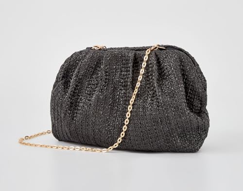 Image of BRYCTSISEN Women Straw Beach Clutch Purse Handbag Summer Elegant Vacation Style Shoulder Bag Crossbody Bag