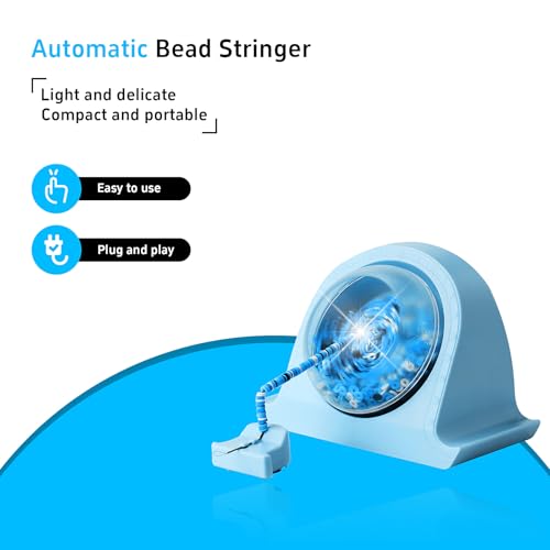 Girador de contas + 830 peças de folha de cerâmica macia – Máquina automática de amarrar contas com