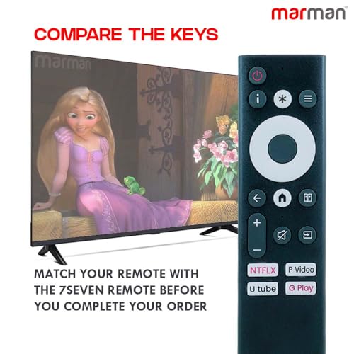 Image of marman Compatible with Coocaa Google Tv Remote Control Suitable for Smart FHD UHD LED QLED HD Ready 4K Android Television Non Voice Command - Match Keys Exactly with Existing Remote