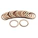 X AUTOHAUX 20 Pcs 25mm Inner Dia Copper Washers Flat Sealing Gasket Rings Universal for Car