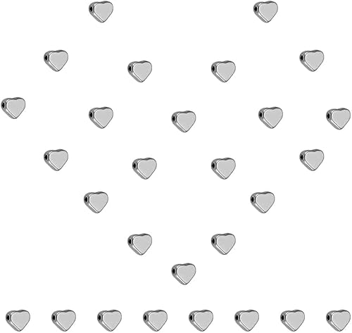 Miniatura 6 de UNICRAFTALE Color mixto, 12 cuentas europeas de 0.315 in, cuentas de acero inoxidable, cuentas espaciadoras de agujero de 0.079 in, cuentas sueltas