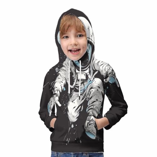 Pull garçon imprimé 3D astronaute idée cadeau originale sweat à capuche 10-12Y