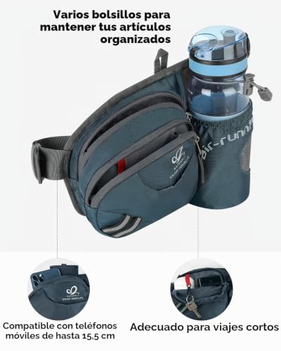 Riñonera running Waterfly que evita rebotes y lleva tu botella de agua 4