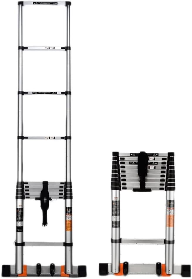 Step Ladder Aluminum Straight Ladder Step Stool Folding Telescoping ladders Extension Stepladder Stepping Stool for Second Story Windows Folding Step Stool