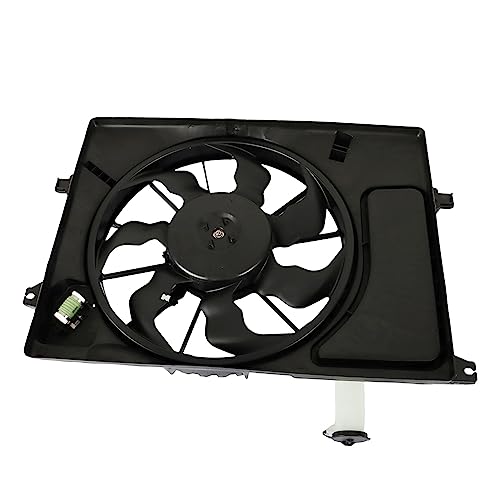 Antuko Hy3115133 621-528 Radiator Condenser Cooling Fan Assembly Replacement For 11-13 Elantra Coupe/Gt 14 Forte/Forte Koup 25380-3X100 671607784695 12V Black #TOP4