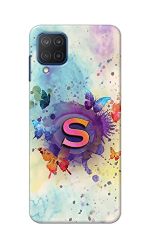 Image of PRINTFIDAA� Printed Hard Back Cover Case for Samsung Galaxy M12 Back Cover (Alphabet S) -2808