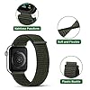 Vicloon Nylon Fabric Watch Straps, Pack of 2 Quick Release Watch Strap 20mm Nylon Replacement Watch Band for Men and Women Multicolors (Black+Green) #3