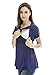 Bearsland Women's Breastfeeding and Nursing Summer Top Blue Size L