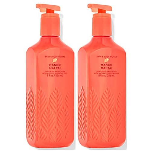 Bath & Body Works Mango Mai Tai Cleansing Gel Hand Soap 2 Pack 8 oz. (Mango Mai Tai)